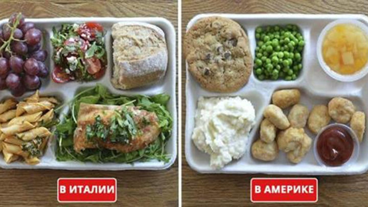 Питане детей на школьных обедах в разных уголках мира